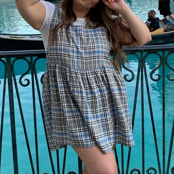 Urban Outfitters Plaid Babydoll Romper - Picture 4 of 4